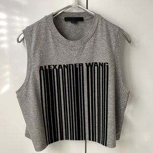 Alexander wang logo cropped T-shirt